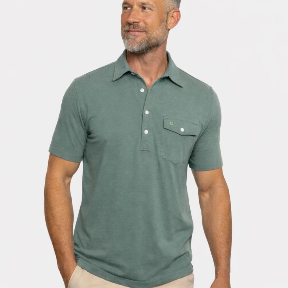Criquet Mens Pima Cotton Performance Polo | Sage Green | XXL